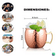 thumbnail image 2 of Pack 2 Mugs De Cobre Vasos Bar Tragos Moscow Mule Mojito, 2 of 2