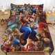 thumbnail image 1 of Super Mario 3-Piece Comforter Set for Bedroom Super Mario Bedding Set for Kids Adults Soft Microfiber Duvet Cover Set with Zipper Closure, 1 of 5