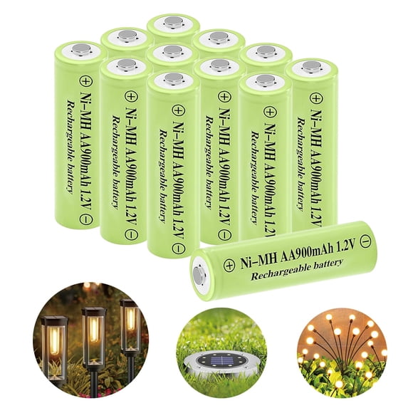 Batería Lombaour AA 900 mAh recargable NiMH solar