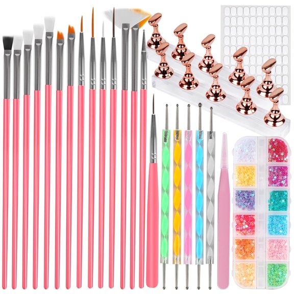 Set de Herramientas Nail Art Vivinin 25 Piezas