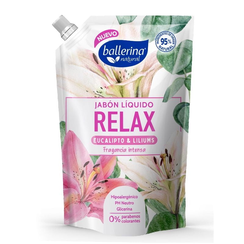 Jabón Líquido Relax Eucaliptus Y Lilium Bolsa 750 ML Ballerina