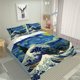 thumbnail image 3 of Van Gogh's Starry Sky And Waves Quilt Duvet Cover Set Pillow case Print3-Piece Bedding Set (1 Duvet Cover + 2 Pillow Shams), 3 of 3