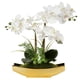 thumbnail image 1 of Planta Artificial Briful Orquídeas Blancas de 38 cm con Maceta Dorada, 1 of 6