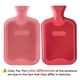 thumbnail image 2 of Botella De Agua Caliente Hometop Premium Classic Rubber (roja), 2 of 7