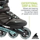 thumbnail image 3 of Patín Rollerblade Zetrablade para mujer, color negro/azul claro, 3 of 7
