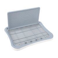 Ioensy - Bandeja De Inodoro Portátil Para Entrenamiento De Mascotas, Bandeja Para Orinal Para Cachorros, Orinal Con Entramado, Orinal Blanco