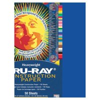 Pacon - Papel De Construcción Tru-Ray Sulphite, 9 X 12 Pulgadas, 50 Hojas, Azul, X3