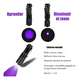 thumbnail image 3 of Linterna Uv Ultravioleta Led , Con Zoom, Usa Pilla Aa, Metal Negro Violeta, 3 of 3