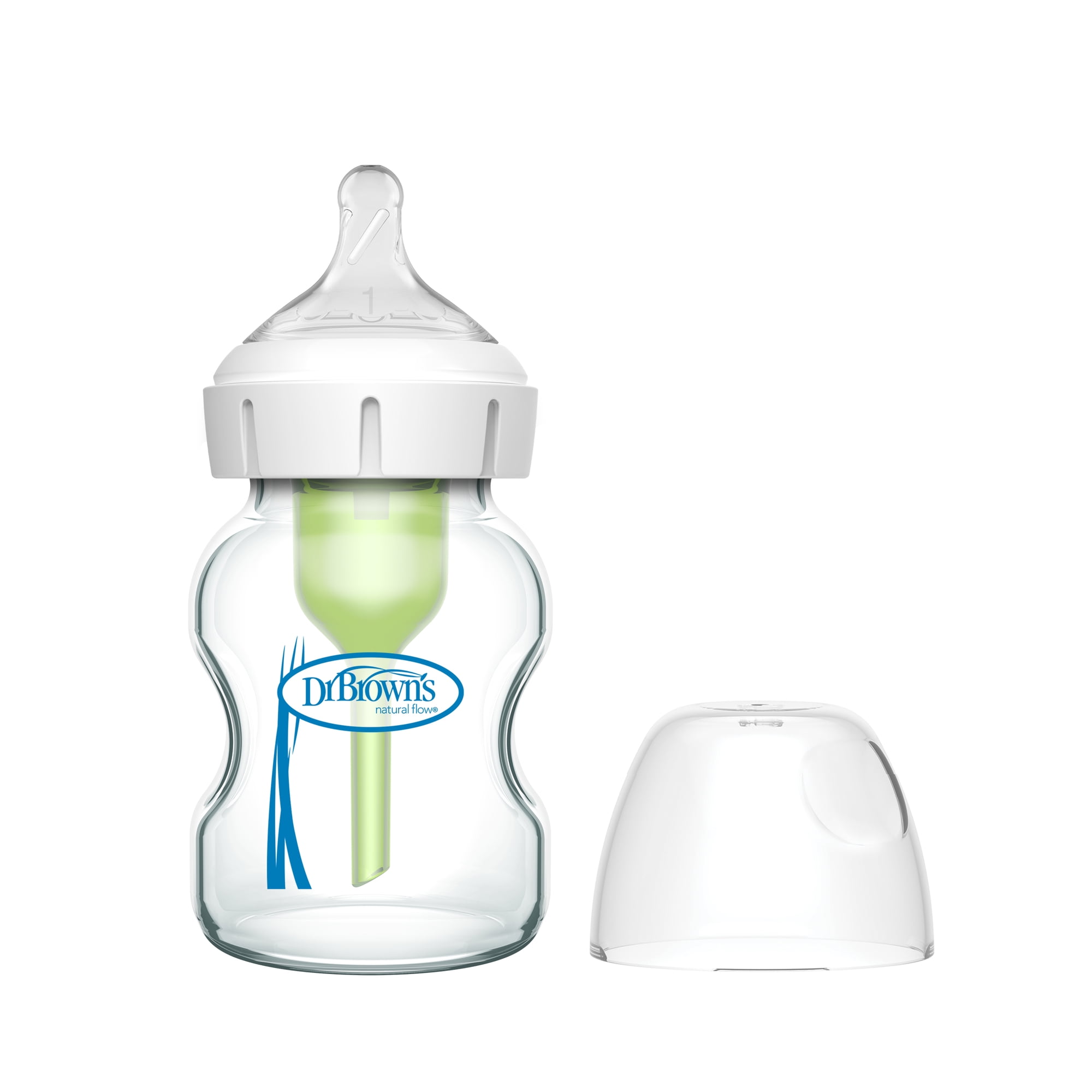 Dr. Brown's - Mamadera Anticólico Boca Ancha Vidrio 150ml