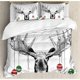 thumbnail image 1 of Moose Christmas Quilt Duvet Cover Set Kids Children Soft Home Textiles3-Piece Bedding Set, 1 of 5