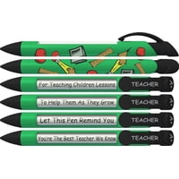 Greeting Pen - Bolígrafo De Saludo Con Mensaje Giratorio Teacher #1 Teacher, Paquete De 6