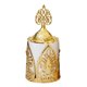 thumbnail image 1 of Quemador De Incienso De Cerámica Con Tapa De Metal Dorado Incensario Decoración De Escritorio Blanco, 1 of 3
