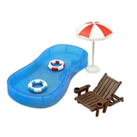 Magideal - 1:12 Casa De Muñecas Jardín Piscina Adornos Delicado Paisaje De Escena De Vida
