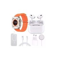 Gosshh - Smartwatch Reloj Inteligente X8 Ultra + Audifonos Y Power Band Negro