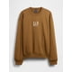 thumbnail image 4 of Sudadera con logo GAP para hombre, cuello redondo, polar marrón, talla S, 4 of 4