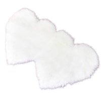 Genérico - Alfombra Corazón Pelo Largo - Diseño Romántico C4