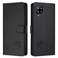 Funda Tipo Cartera Foxdock Para Samsung Galaxy A42 5G Con Soporte, Ranuras, Rfid, Diseño De Gato