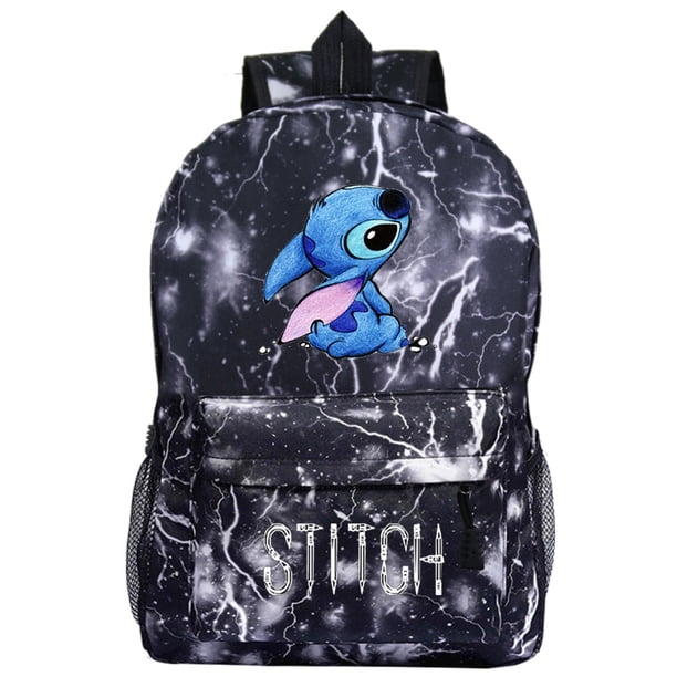 MINISO Disney Stitch Themed Backpack Durable Lightweight Daypack School Travel Cartoon Inspired Design with Secure Zip Closure