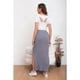 thumbnail image 3 of Falda Larga Acanalada Mujer Botones Elasticada 5061, 3 of 4