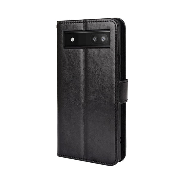 Funda tipo libro para Google Pixel 6A 5G, cartera todo‑en‑uno, funda multifuncional con tarjetero y correa de muñeca desmontable
