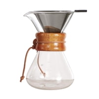 Bothyi - Vierta Sobre La Cafetera Cafetera De Vidrio Con Escala Cafetera De Goteo Manual 400 Ml