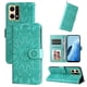 thumbnail image 1 of Funda tipo cartera FOXDOCK para OPPO Reno 7 4G , diseño girasol en relieve, cuero PU, cierre magnético, soporte y tarjetero, 1 of 5