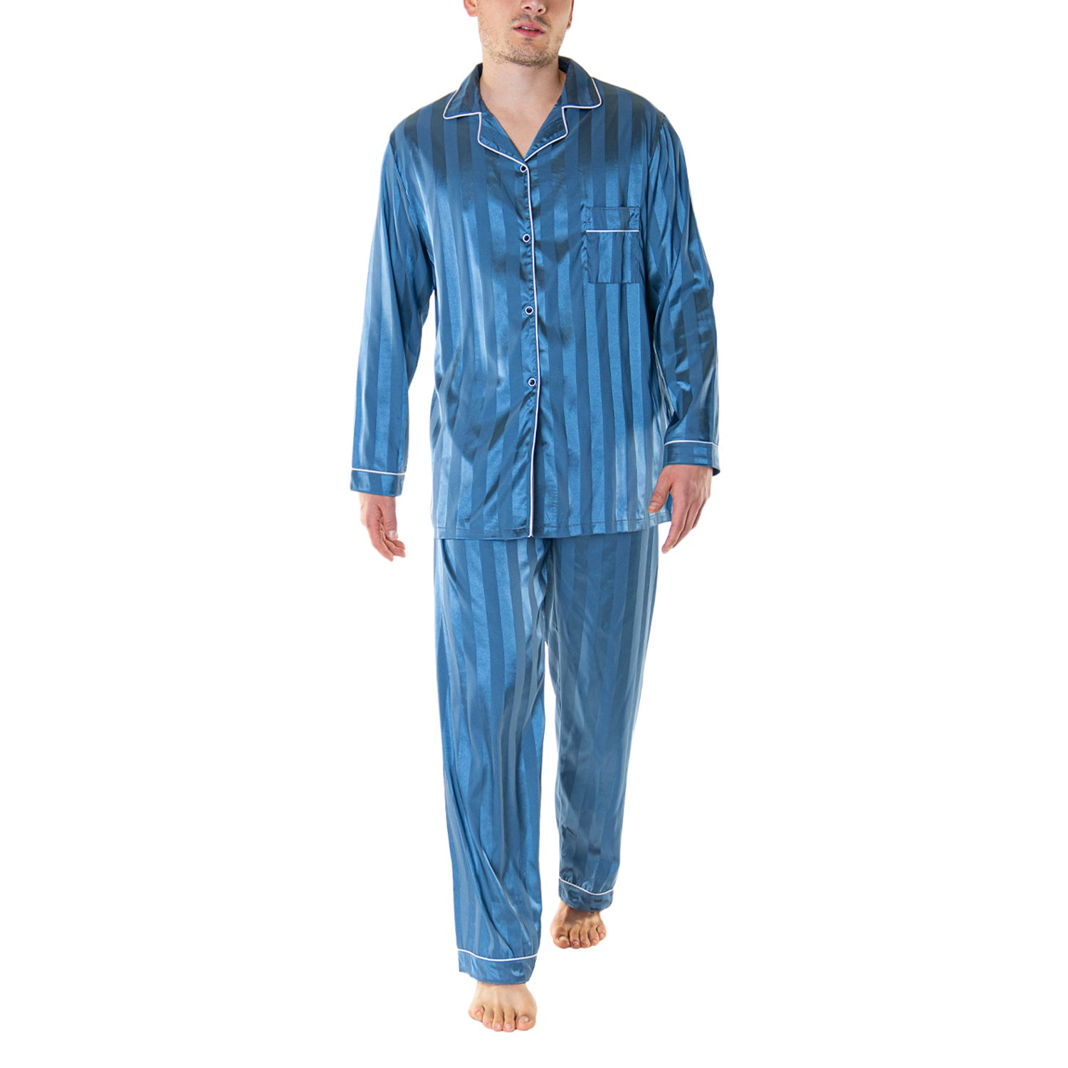 Baziani - Pijama Satin Hombre 9192 Azul M