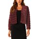 thumbnail image 1 of INSPIRE CHIC Chaqueta de Mujer de Piel Sintética de Manga Larga Recortada Abrigo de Invierno Esponjoso - Elegante y Cómodo M Rojo Oscuro, 1 of 5