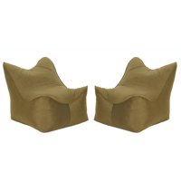 Bodevir - Set Pouf Potter 1C Felpa Verde Musgo