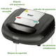 thumbnail image 2 of Tostador De Pan Sandwichera 4 En 1 Antihaderente 750w, 2 of 6