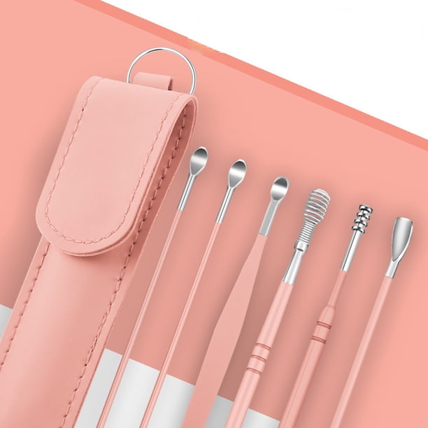 6PCS Ear Cleanser Spoon Health Care Earpick Ear Cleaner Wax Removal Tool Earpick Sticks Earwax Remover Curette Ear Pick Cleaning