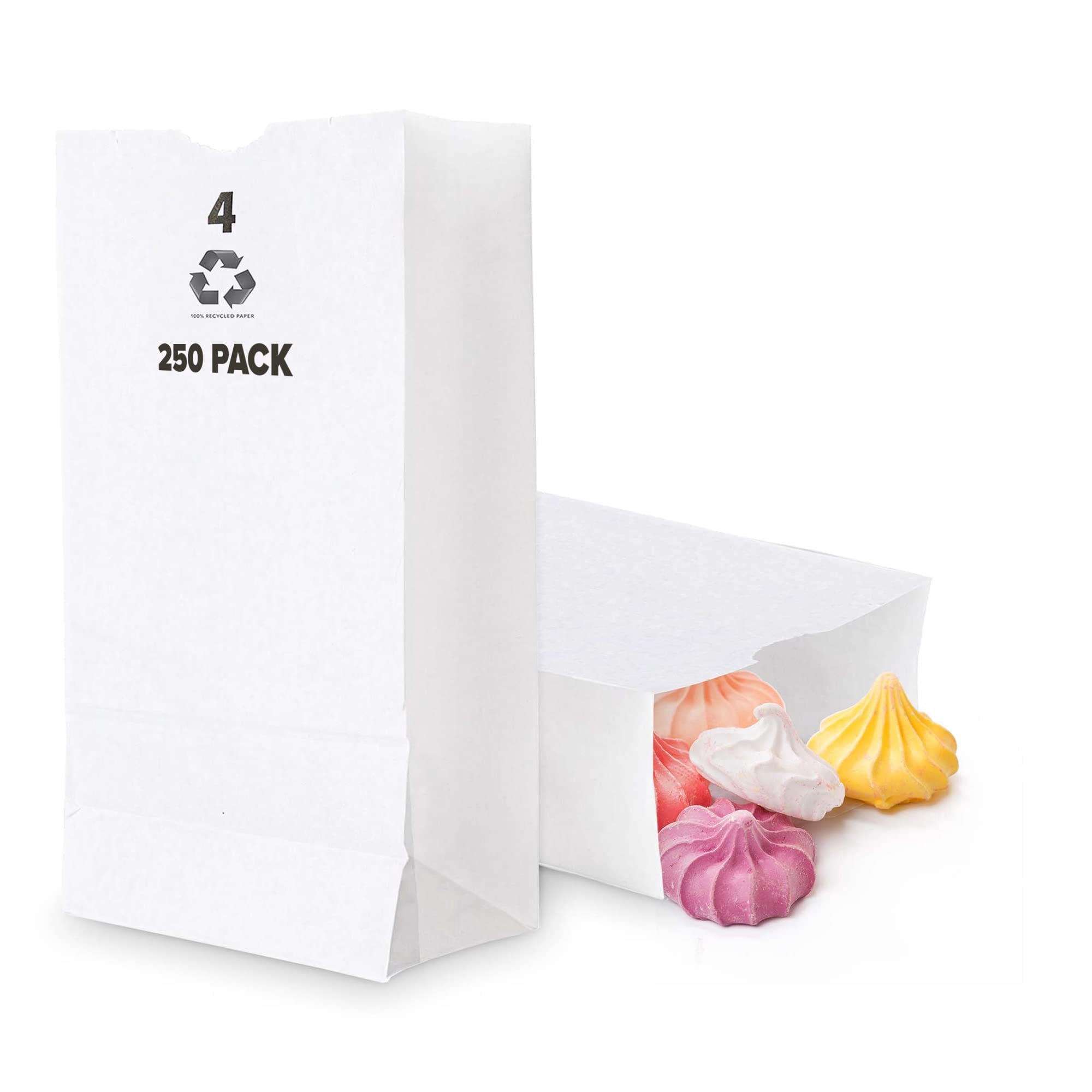 Bolsas De Papel Blancas Stock Your Home De 2 Kg (250 Unidades), Respetuosas Con El Medio Ambiente