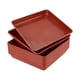 thumbnail image 3 of 10 Uds. Bandejas Para Plantas, Platillos Ligeros Para Plantas Para Interiores, Exteriores, Patio, Balcón, Rojo, 3 of 3