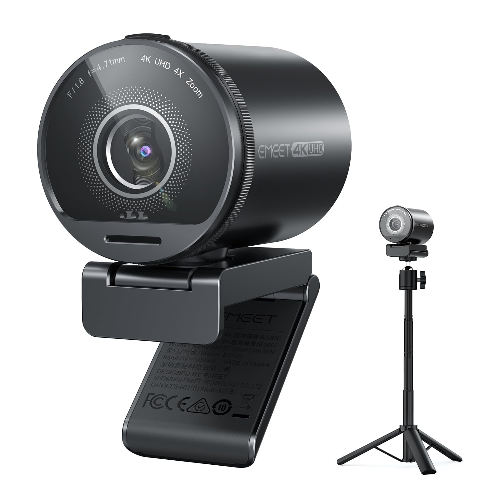 Cámara Web Emeet Smartcam S800-4k Con Trípode Para Streaming