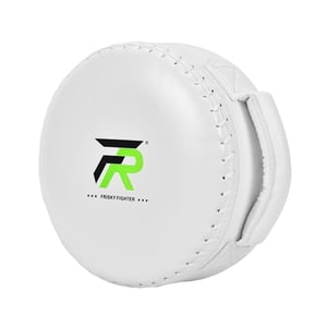 Ioensy - Almohadillas De Boxeo De Cuero Pu Estera De Boxeo Práctica De Competencia Fitness Strike Pad Blanco