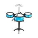 thumbnail image 2 of Juego de batería para niños, juguete sensorial, gran regalo para niños y niñas, juguete de batería de simulación para niños pequeños, juego de batería 3 pads de batería azules, 2 of 5