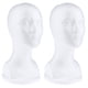 thumbnail image 4 of 2 Cabezas De Maniquí De Espuma Para Mujer Para Hacer Peluca, Soporte De Exhibición, Soporte Para Sombrero, Color Blanco, 4 of 5