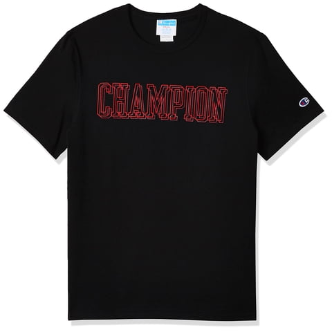 Camiseta Champion Block Logo Para Hombre Negra Talla S