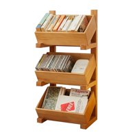 Crusec - Estante De Madera Maciza 3 Niveles Cocina Exhibicion