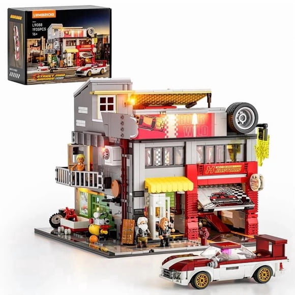 Set de bloques de construcción Lumibricks Street MOD Garage con 1935 piezas
