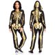 thumbnail image 1 of Disfraz Tipsy Elves, mono dorado con forma de esqueleto para mujer, talla M, 1 of 6