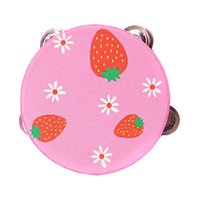 Bothyi - Pandereta De Madera De Mano, Juguete Educativo Con Campanas De Mano Para Juegos De Baile, Juguetes Ktv De 15 Cm, Fresa