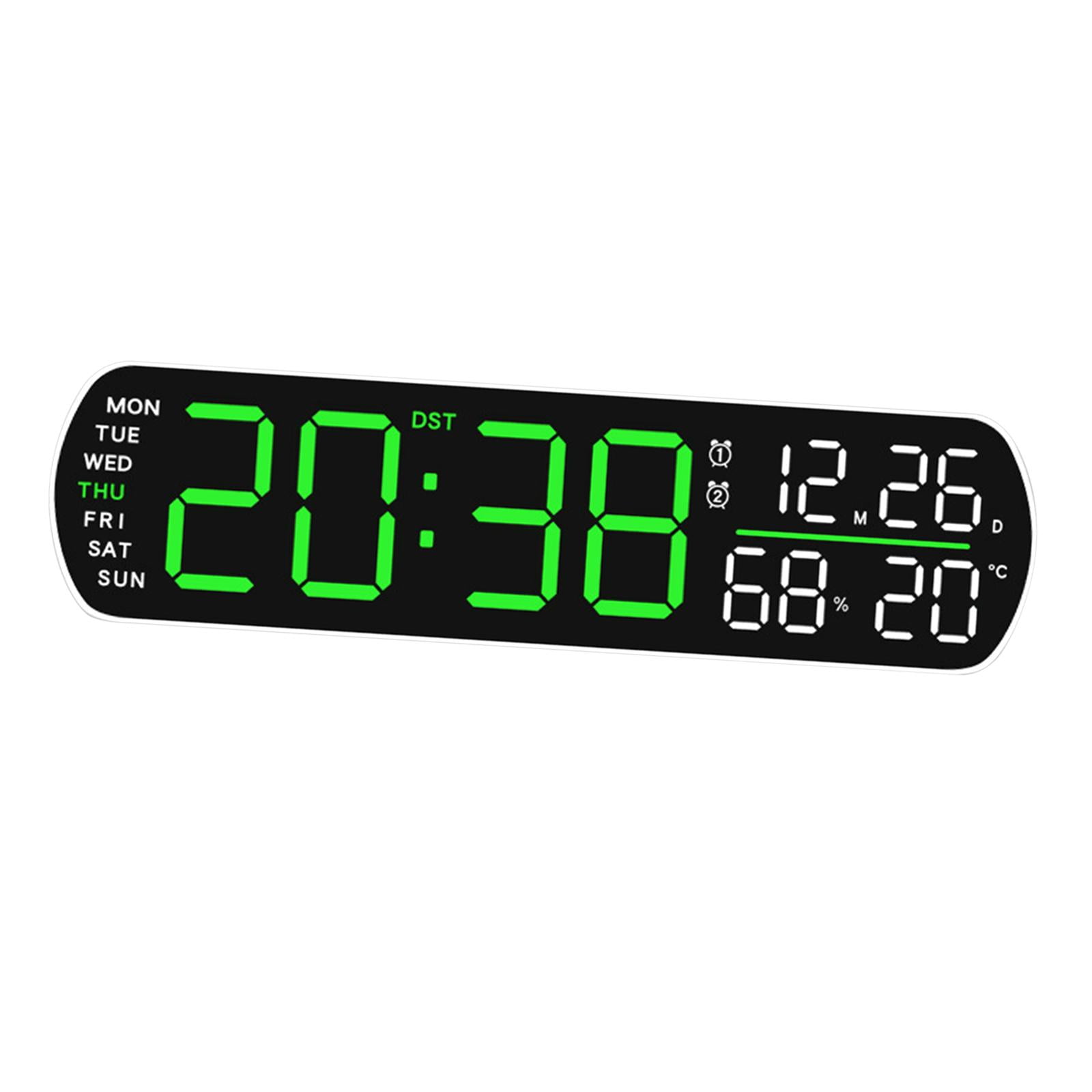 Magideal - Reloj Despertador Digital. Reloj Digital Fácil De Usar. Versátil. Regalo De Cumpleaños. Reloj De Escritorio Con Pantalla Led Para Decoración De Aulas Verde