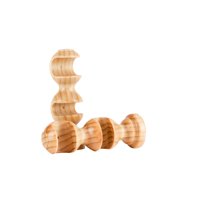 Metalhsa - Pack 2 Unidades Soporte Doble De Madera Natural 19/19 Mm