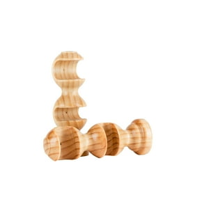 Metalhsa - Pack 2 Unidades Soporte Doble De Madera Natural 28/28 Mm