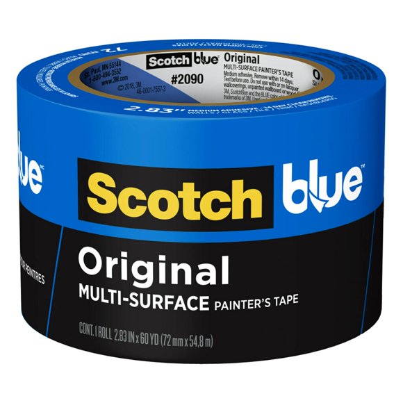 Cinta adhesiva ScotchBlue original para múltiples superficies, 72 mm x 55 m
