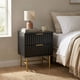 thumbnail image 2 of Velador Manhattan Relan Estilo Madera Roble Negra Diseño Acanalado, 2 of 9