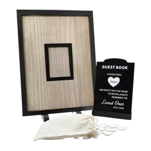 Magideal - Libro De Invitados De Boda, Caja De Madera, Regalo Acrílico, Letrero De Boda Fácil De Usar, Adorno Para Graduaciones, Aniversarios, Fiestas Y Ceremoni