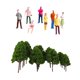 thumbnail image 5 of árbol A Escala HO OO N Con Figura De Pasajero, Modelo De Juguete, Dise?o Para Escena De Diorama, 5 of 5