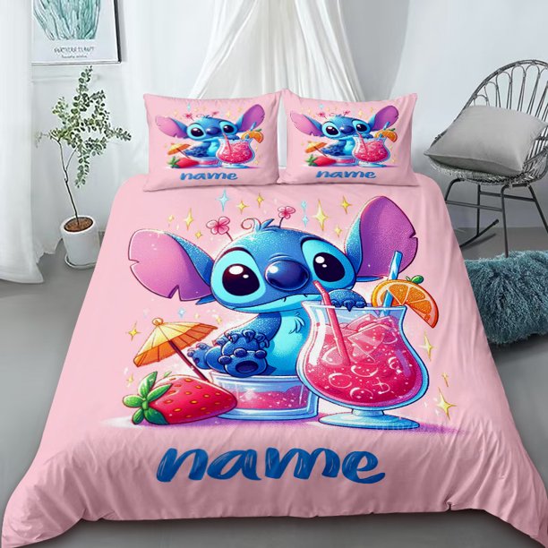 Customizable Duvet Cover Stitch Cartoon Personalized Name Bedding Set Quilty Cover Decor for Children GiftBed Sheets